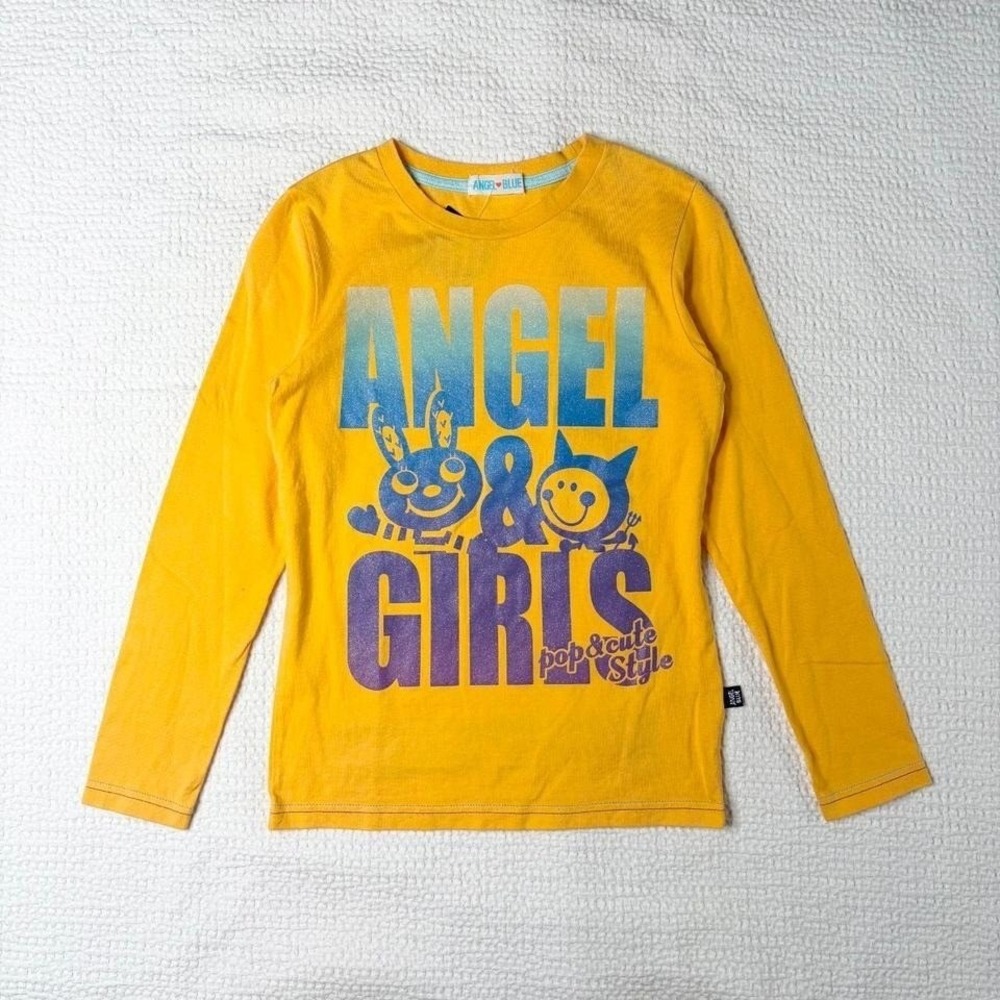 Angel Blue orange graphic long sleeve from japan